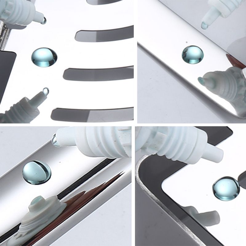 Contemporary Bathroom Accessories Hardware Set in Silver with Towel Bar