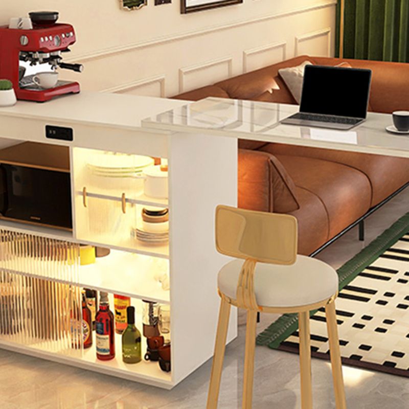 Contemporary 1/2 Pieces Specialty Stone Bar Table Set for Living Room