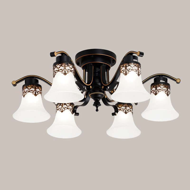 Eenvoudige inbouwplafondlamp Moderne plafondlamp met glazen kap voor woonkamer