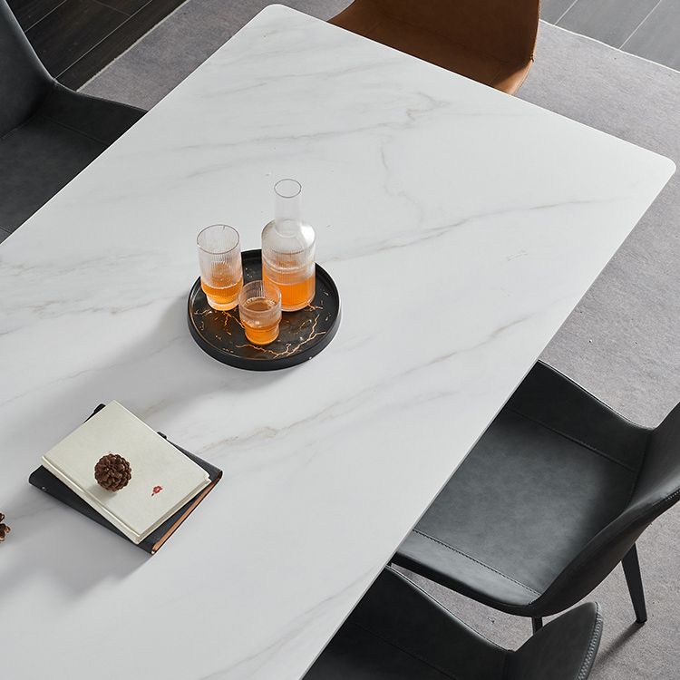 Contemporary Style Rectangle Table Set 1/2/5/6/7 Pieces Dining Set for Home Use