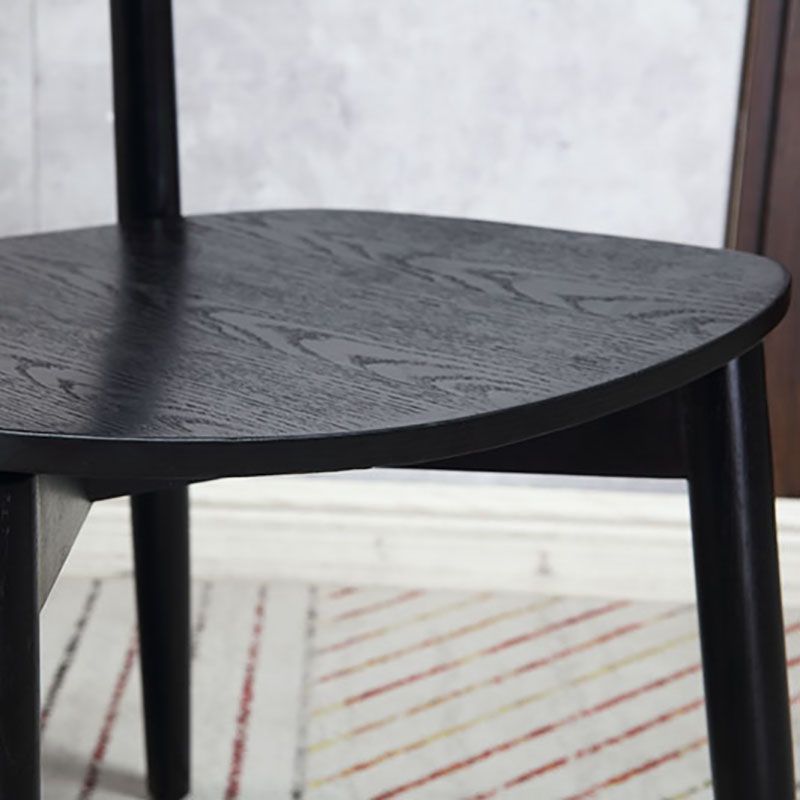 Sillas de comedor de madera estilo moderno Silla auxiliar de comedor con respaldo abierto (juego de 2)