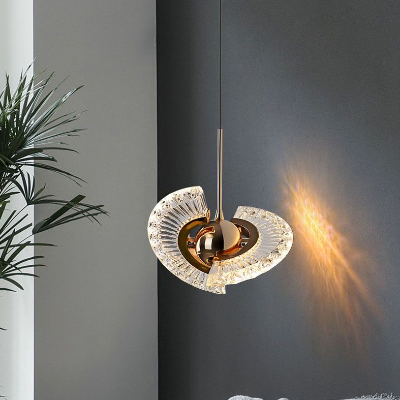 1 Light Plate Hanging Ceiling Light Modern Acrylic Ceiling Light with Hanging Cord for Bedside