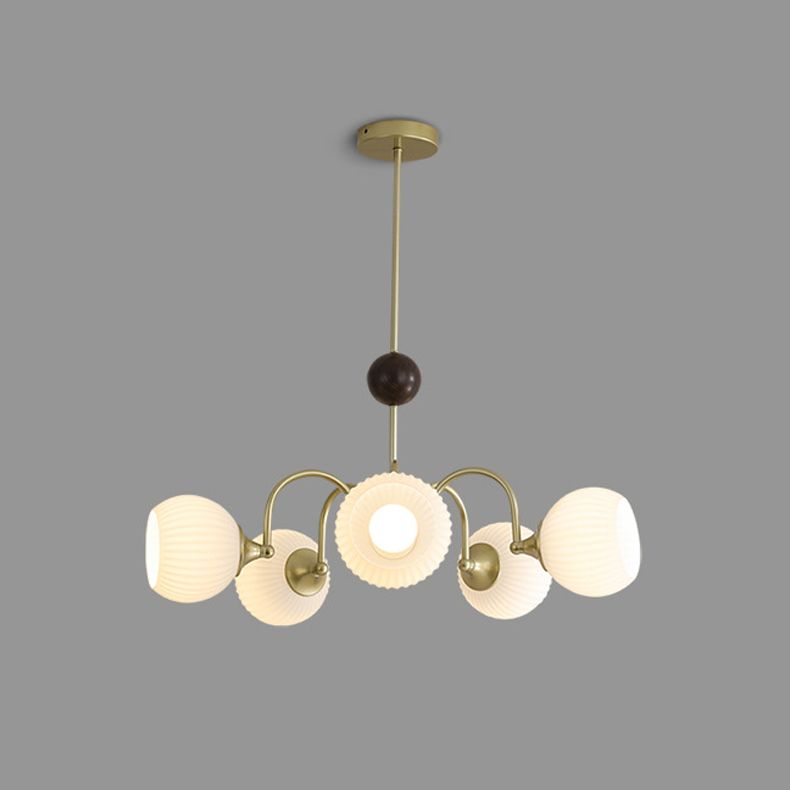 Contemporary Nordic Hanging Light Globe Glass Chandelier for Living Room