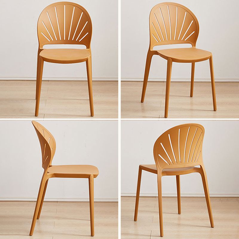 Kitchen Contemporary Dining Chair Plastic Stacking Side Chair