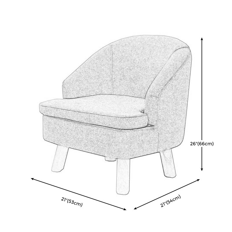 Fabric Chair 20.8" L x 21.2" W x 25.9" H Arms Included Chair for Living Room