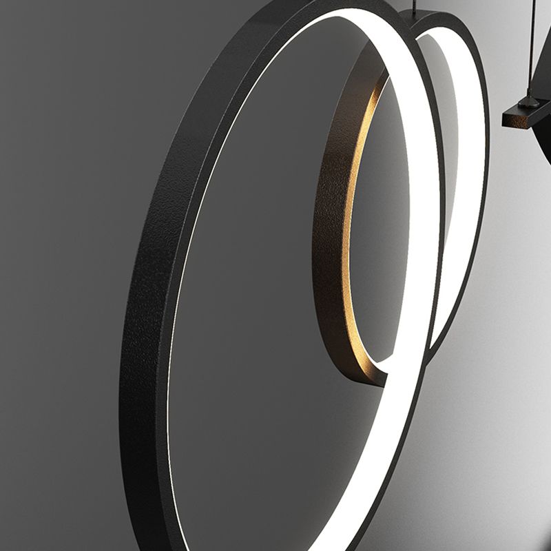 4 Light Linear Island Lighting Fixtures Contemporary Metal Island Light Fixtures in Black