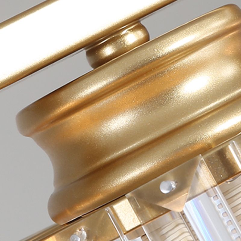 Modern Simple Island Pendant Cylinder Crystal Shade Island Light for Restaurant