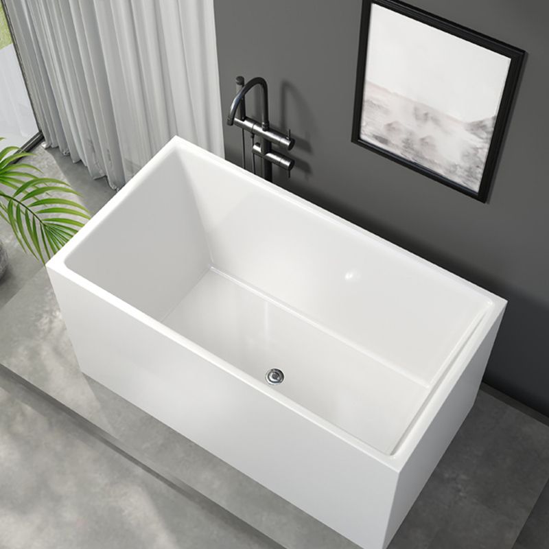 Modern Soaking Freestanding Bath Tub Acrylic Bathroom Bathtub in White