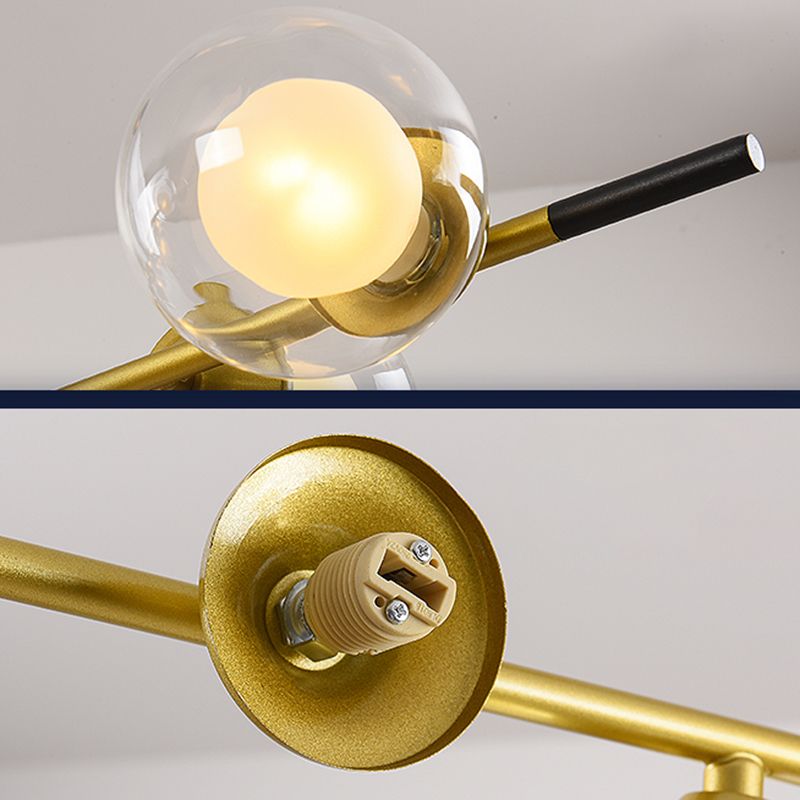 Moderner Stil sphärischer Anhänger Lichter Metall 7 hängende Anhängerleuchten