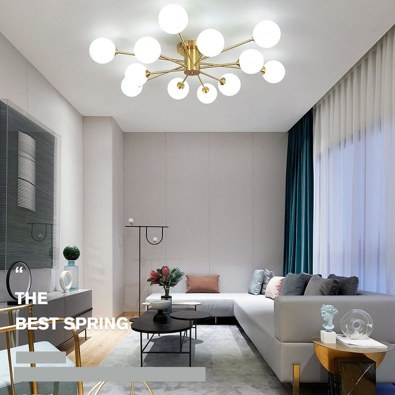 Modern Semi Flush Mount Ceiling Light Fixtures for Living Room Dining Room