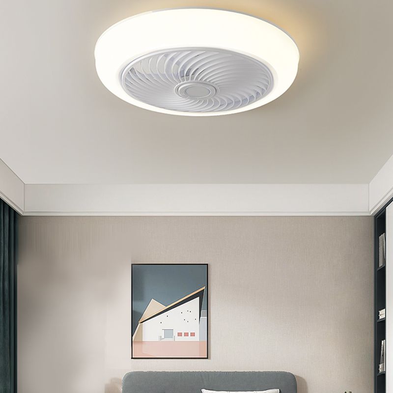 Stilvolle minimalistische runde Lüfterlampe Acryl Schlafzimmer LED SEMI BUSH MOUNT Deckenleuchte