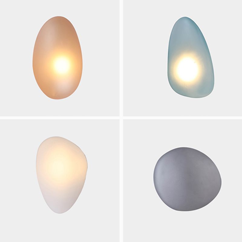 Simple Glass Sconce Light Fixtures One Head Modern Geometric Wall Lamp for Bedroom