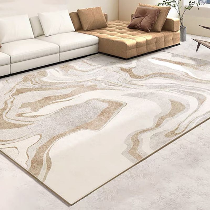 Buttercream Heart Shape Rug Abstract Rug Stain Resistant Machine Washable Carpet