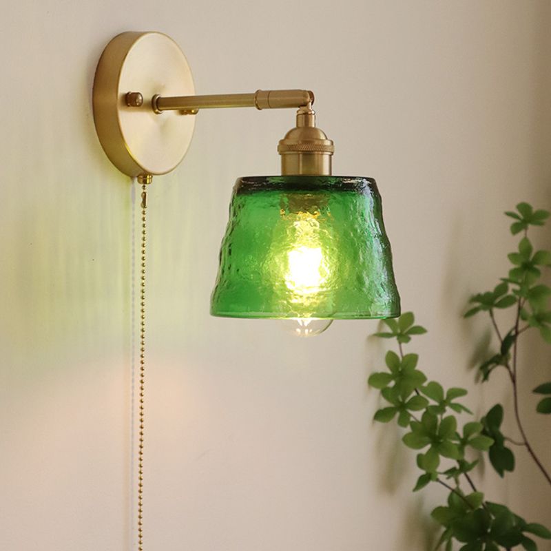 Glass Cylinder Wall Sconces Industrial Style 1 Light Wall Mounted Lamps