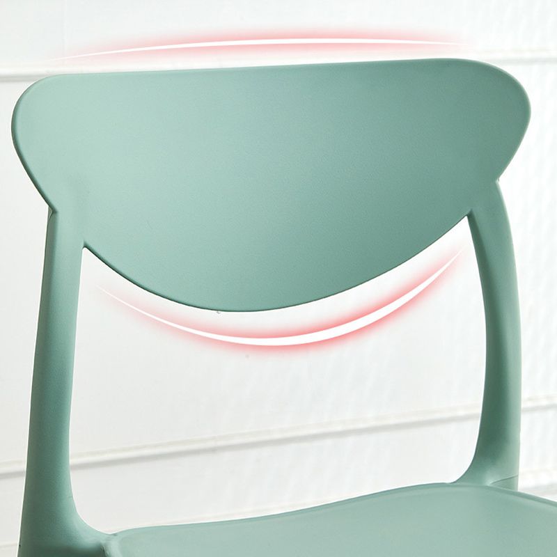 Contemporary Kitchen Dining Chair Plastic Open Back Side Chair