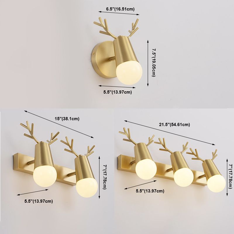 Lampade a sconde Golden Postmodern Lampada a parete multipla per soggiorno camera da letto