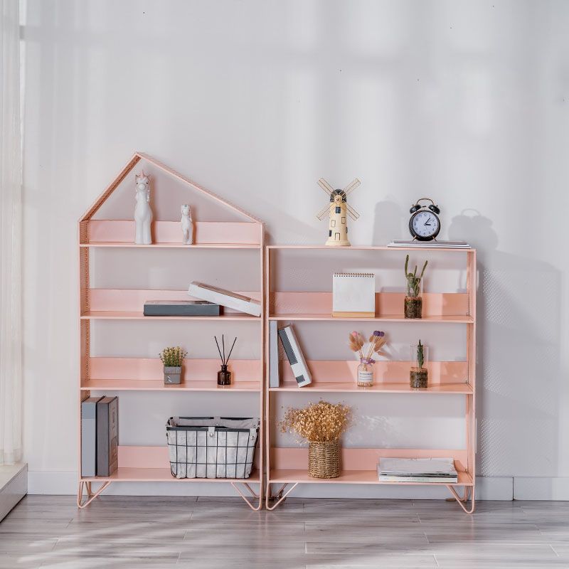 Modern Style Bookcase Metal Open Back Bookshelf for Home Office Use