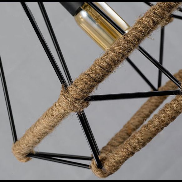 Touw diamant hanger lichtarmatuur industrieel restaurant hanger lichtkit in beige