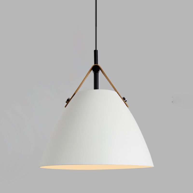 Nordic Macaron Style Hanging Lamp, Conical Shaped Shade Metal Hanging Lighting for Living Room