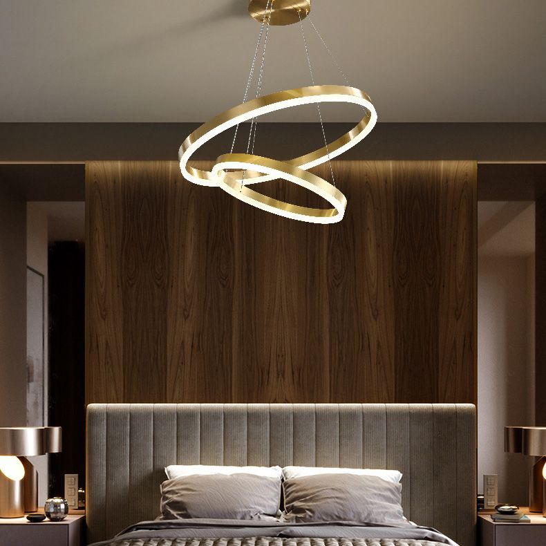 Postmodern Orbicular Suspended Lighting Fixture Acrylic Hanging Ceiling Fixture for Restaurant