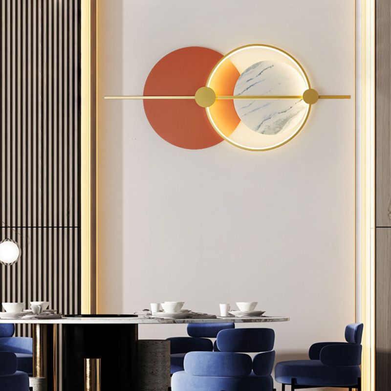 Sala de estar Fondo de pared Splique Nordic Style Circular LED Mural Wall Light