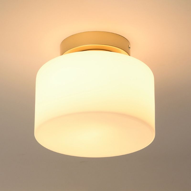 Modernism Single Golden Flush Mount Lighting Metallic Shaded  Ceiling Light for Foyer