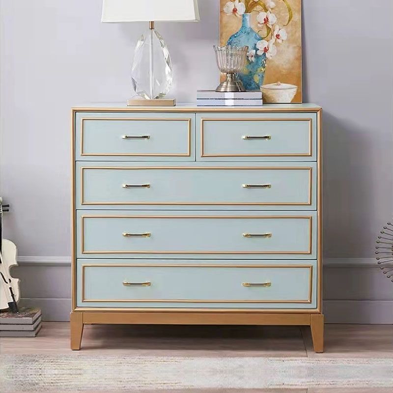 Glam Dresser Manufactured Wood Storage Chest Dresser with 5/7 Drawers
