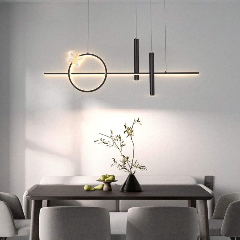 Lampadari a LED moderni Luci a sospensione a sospensione geometriche lampadario in metallo