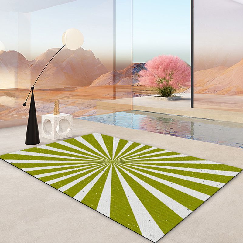 Artistic Color Stripe Print Rug Polyester Indoor Rug Non-slip Carpet for Living Room and Bedroom