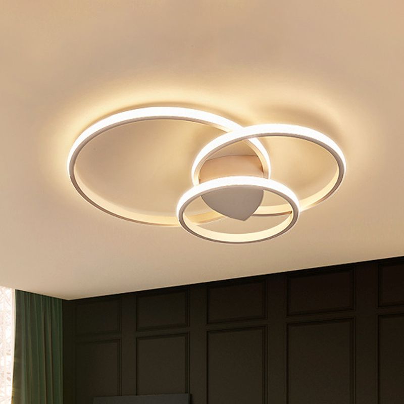 14 "/19" /21.5 " Wide Circolare Corridoio Flush Mount Light Acrilico LED Semplicità Soffitto Fixture, White Light
