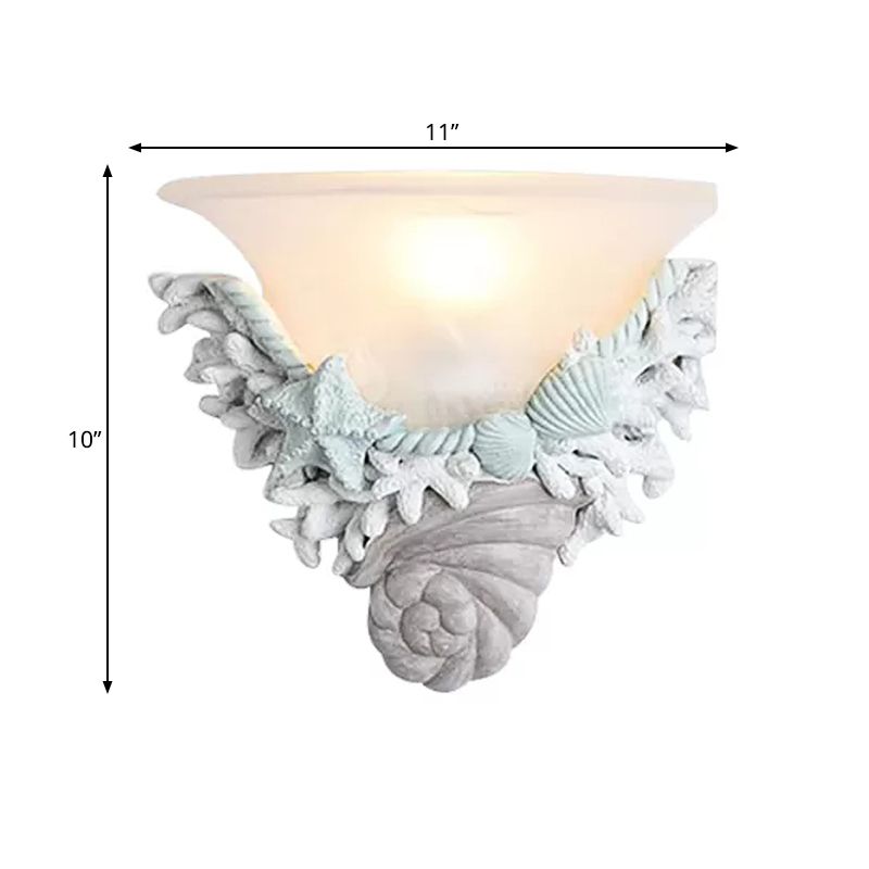 Modern Stylish Bell Wall Light with Shell 1 Bulb LED Wall Lamp for Baby Kid Bedroom