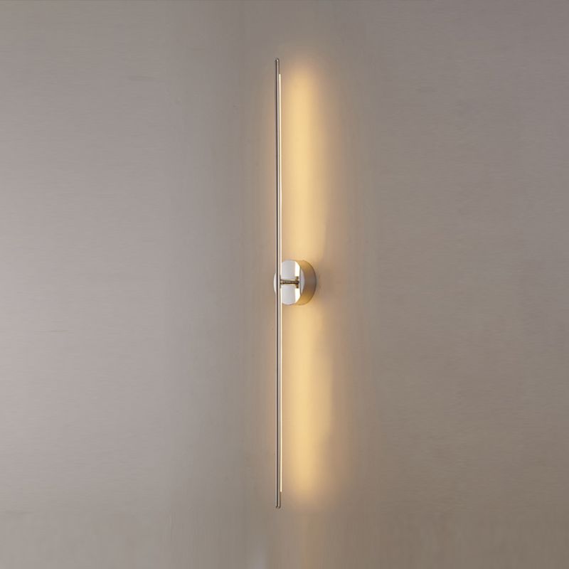 Linear Shape Metal Wall Light Fixture Modern Style 1 Light Wall Mounted Light Fixture