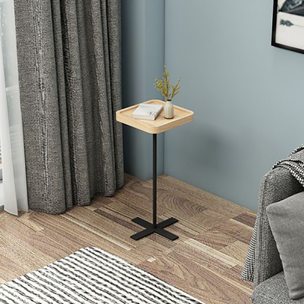 21.65" Tall Contemporary Style Side End Table Pedestal Round Sofa Side Accent Table