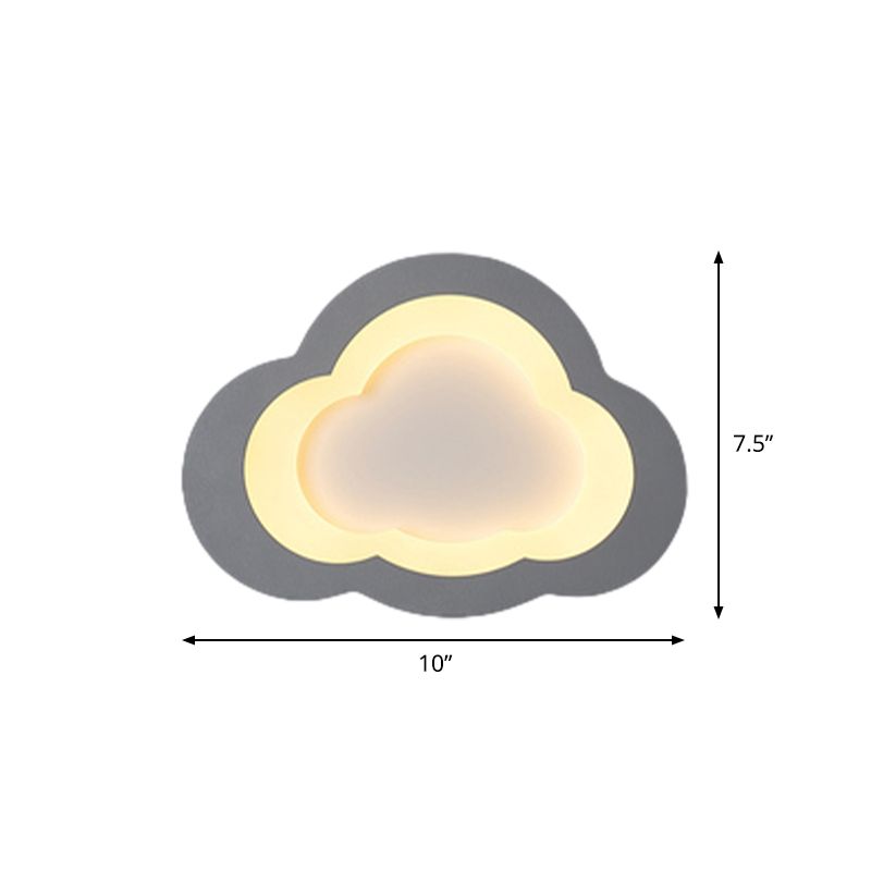 Preciosa nube, luz empotrada en el techo, luz LED acrílica moderna de montaje empotrado para sala de juegos