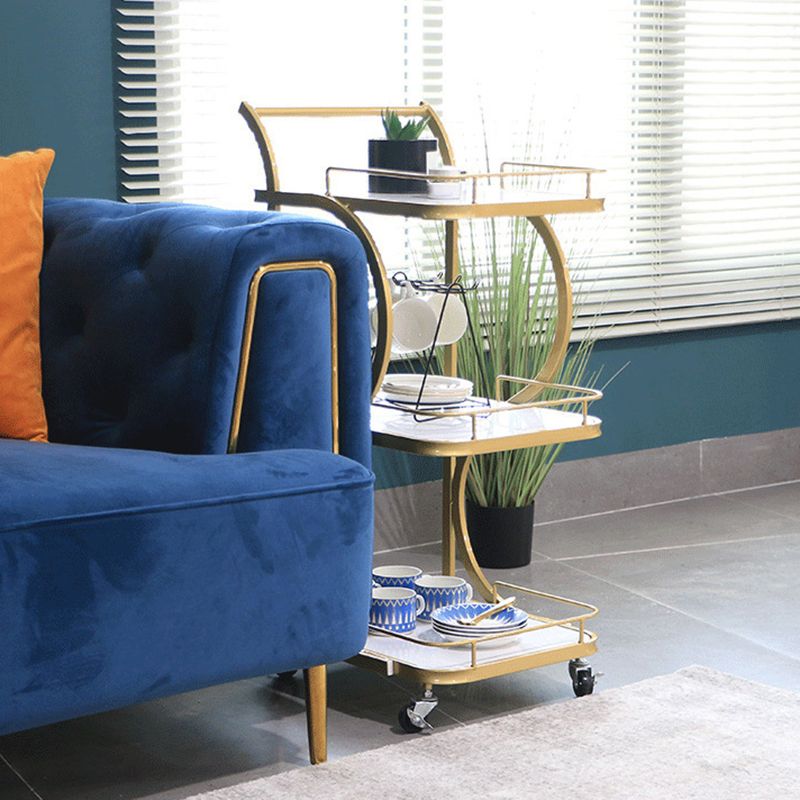 Modern Style Metal Prep Table Rolling Prep Table for Home Use