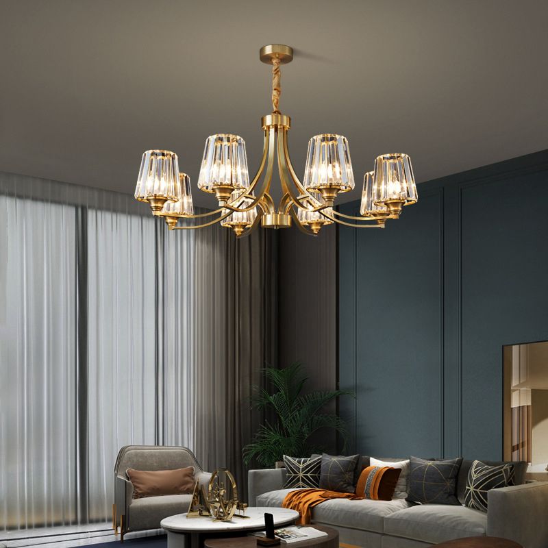 Postmodern Starburst Chandelier Pendant Light Glass Hanging Light Fixtures for Living Room