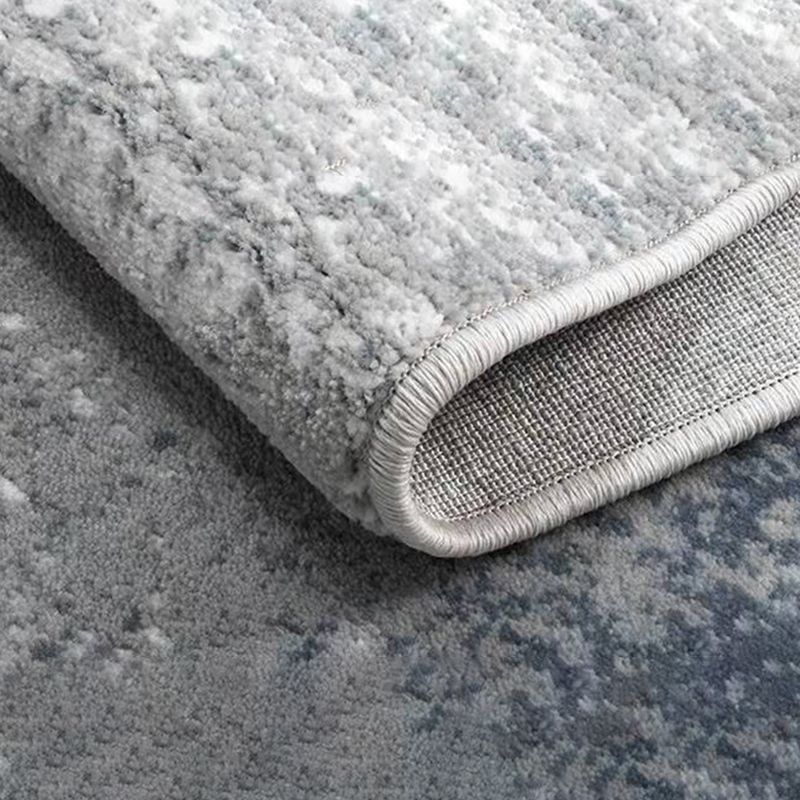 Light Gray Modern Rug Polyester Color Piece Rug Non-Slip Backing Rug for Home