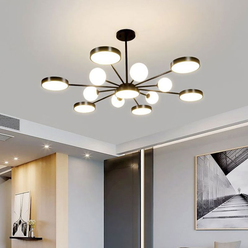 Modern Round Ceiling Light Colorful Multi Light Flush Mount Light for Bedroom