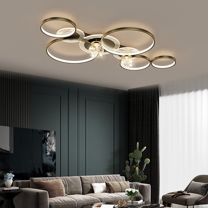 Plafonnier LED encastré, éclairage annulaire pour café, salon, chambre à coucher