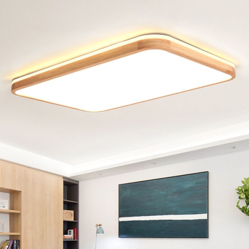 Luminaire encastré moderne à 1 lumière pour salon, plafonnier avec abat-jour en acrylique