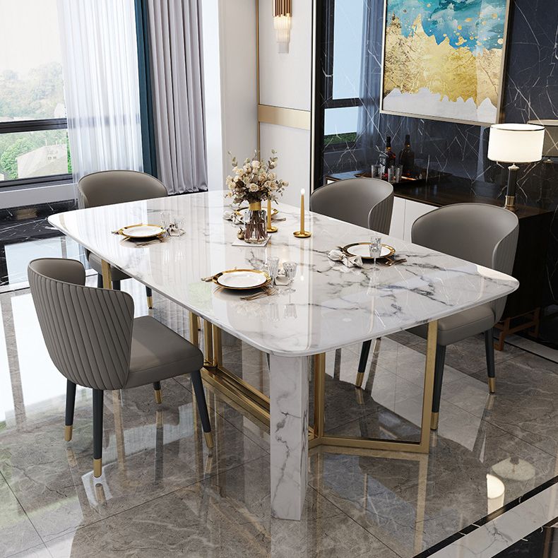 Contemporary Style Rectangle Table Set 1/4/5/7 Pieces Dining Set for Home