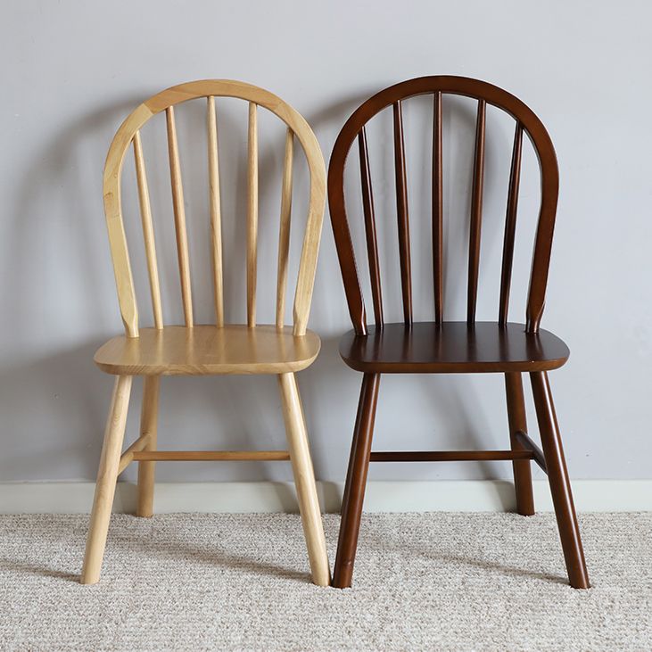 Nordic Style Solid Wood Dining Room Chair Windsor Back Side Chair for Home Use