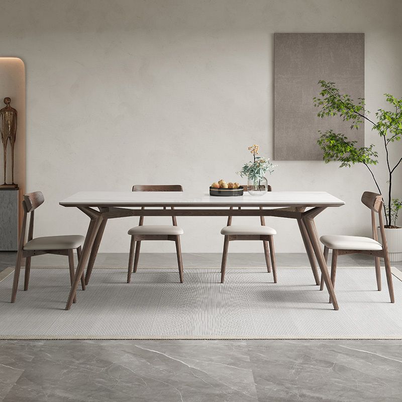 Modern 1/4/5/7 Pieces Dining Dining Chairs Set Stone Rectangle Furniture for Home
