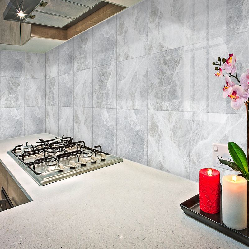 Self Stick Faux Marble Wallpaper Panels 3.9-sq ft Industrial Wall Art for Living Room