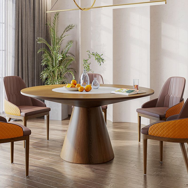 1/4/5/6/7 Pcs Ash Wood Dining Room Set with Round Table Modern Dining Set