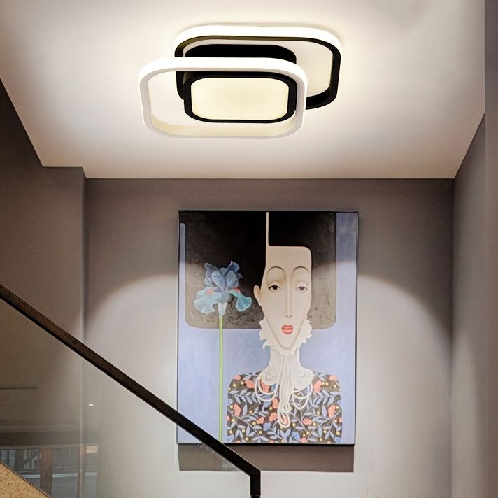 3 Lights Flush Mount Ceiling Lighting Fixture Simplicity LED Ceiling Light