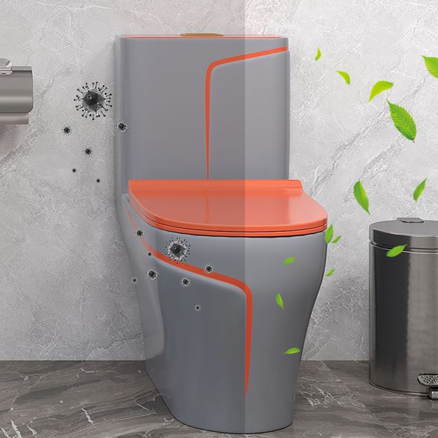 Traditional Flush Toilet Floor Mount One-Piece Toilet with Slow Close Seat