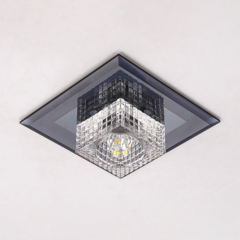 Lampada da soffitto geometrica per montaggio a incasso Plafoniera moderna per montaggio a incasso con foro da 3 '' dia