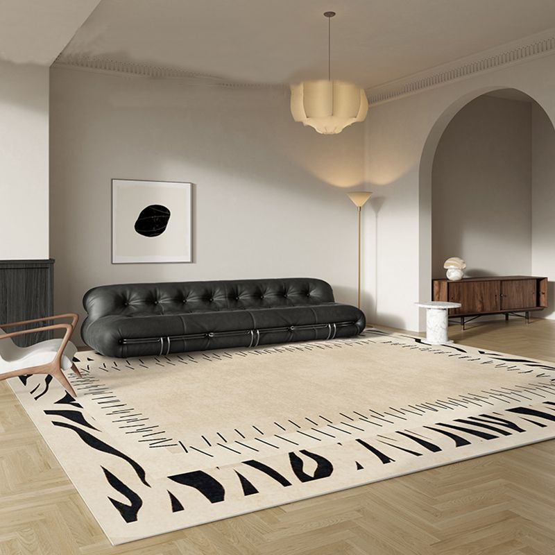 Wabi-Sabi Plain Rug Polyester Indoor Rug Non-Slip Carpet for Living Room and Bedroom