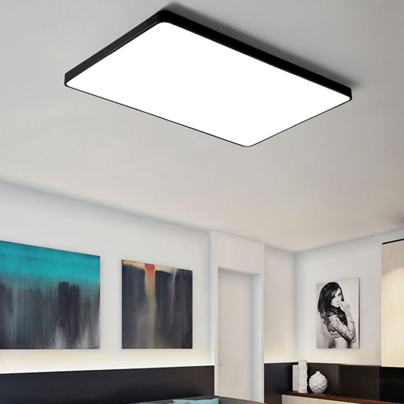 Lámpara de techo LED de geometría empotrada contemporánea para dormitorio